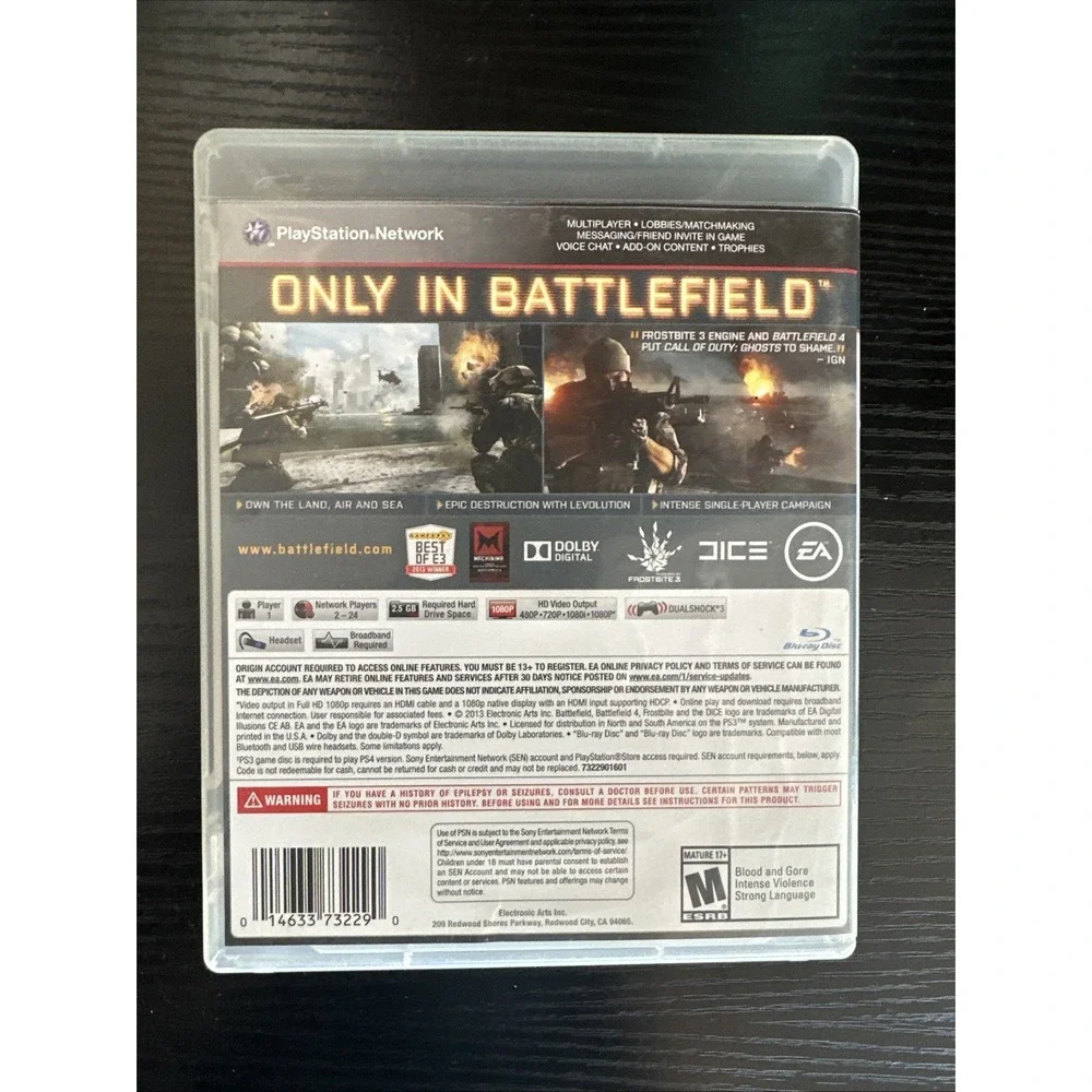 Battlefield 4 Playstation‎ 3 PS3 EA Sports